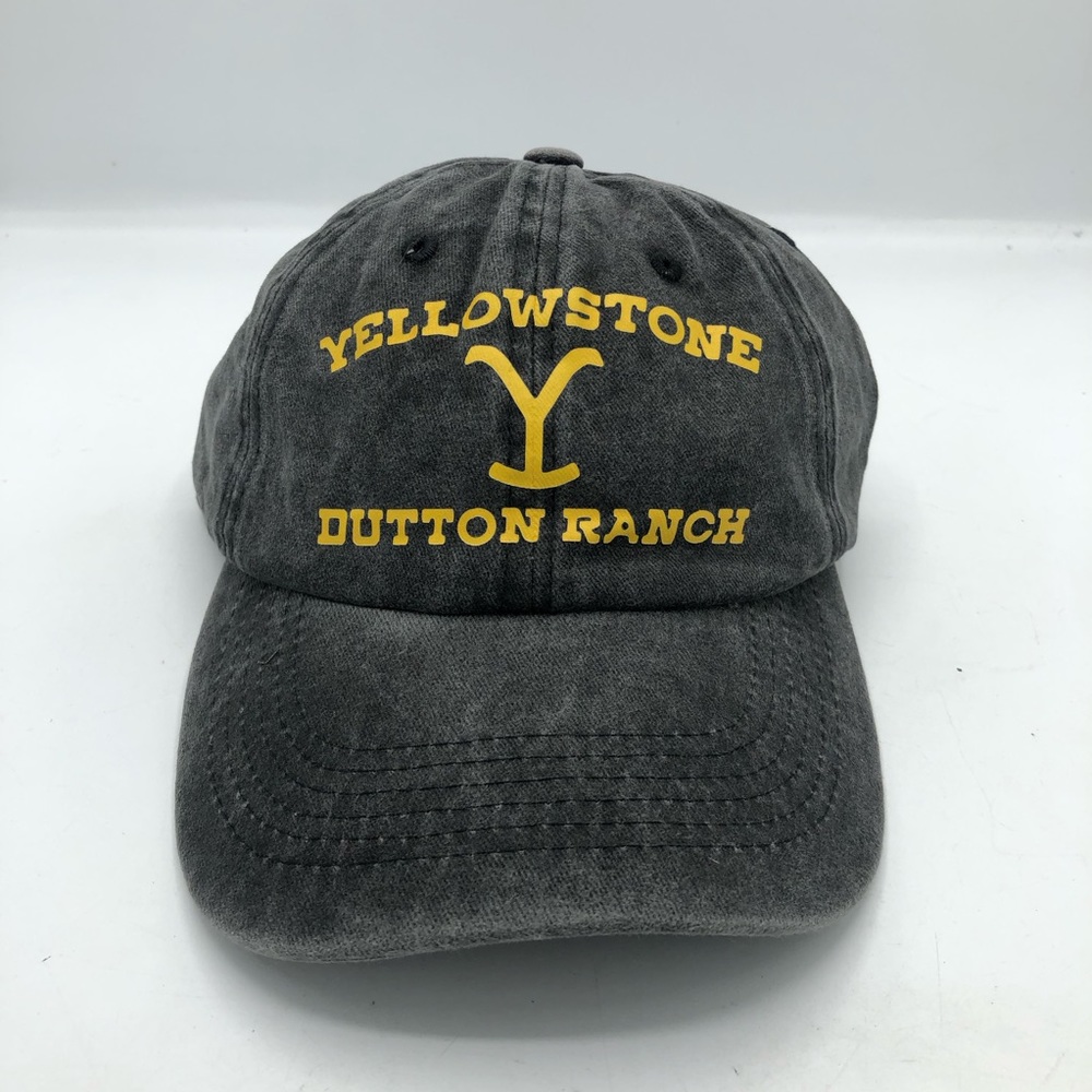 Yellowstone Dutton Ranch Hat Baseball Cap Gray Washed Cotton